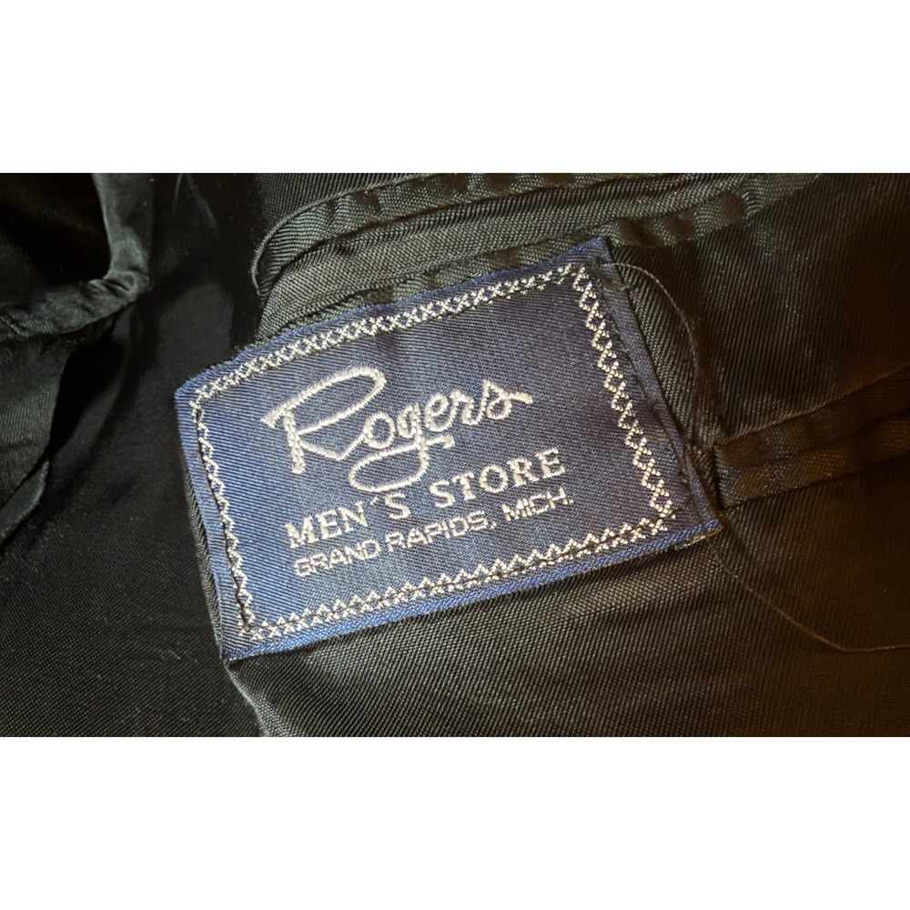 Vtg Burberrys' Men 40R Wool Windowpane Navy Suit Classic Old Money Heritage Icon - Picture 12 of 12